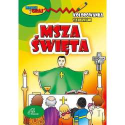 Kolorowanka z zabawami. Msza Święta - 1