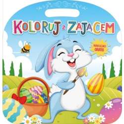 Kolorowanka z naklejkami Koloruj z zającem