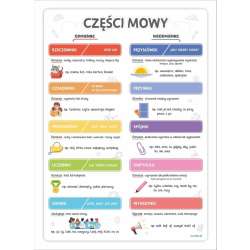 Plakat edukacyjny - Części mowy A3