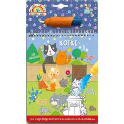 Malowanka z flamastrem wodnym - kotki - 1