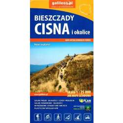 Mapa tur. - Bieszczady, Cisna i okolice 1:25 000