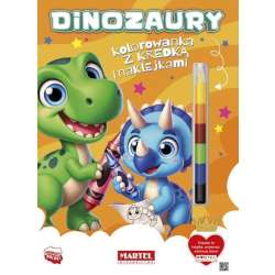Kolorowanka Dinozaury z kredką i naklejkami