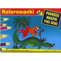 Kolorowanka Podróże małpki Fiki-Miki. Krokodyl - 1