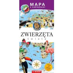 Mapa z naklejkami. Zwierzęta świata - 1