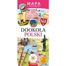 Mapa z naklejkami Dookoła Polski