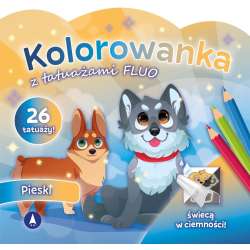 Kolorowanka z tatuażami fluo Pieski - 1