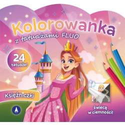 Kolorowanka z tatuażami fluo Księżniczki - 1