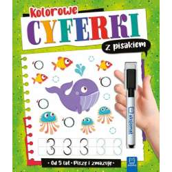 Kolorowe cyferki z pisakiem. Piszę i zmazuję (od 5 lat) (9788382135565)