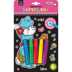 Książeczka Welurkowe superlamy. Dotykaj i koloruj (9788382137514)
