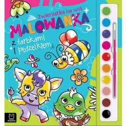 Malowanka z farbkami i pędzelkiem. Zwierzątka na wsi (9788382138672)