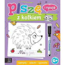 Książeczka Piszę i rysuję z kotkiem. Labirynty, szlaczki, rysowanki. Ścieralny pisak (9788382139129)