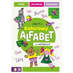 Kolorowy alfabet z naklejkami. Zeszyt 2 (9788382407228)