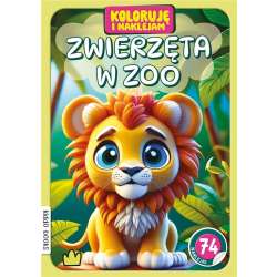 Koloruję i naklejam, Zwierzęta w zoo - 1