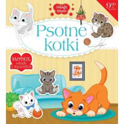 Naklejki iskierki z brokatem.Psotne kotki