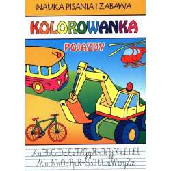 Nauka pisania i zabawa. Pojazdy. Kolorowanka