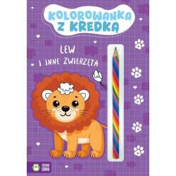 Książeczka Kolorowanka z kredką. Lew i inne zwierzęta (9788382998849)