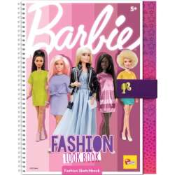 PROMO Szkicownik Barbie Fashion Look Book 12877 + 4 pisaki, 4 kredki, arkusz ze wzorami, naklejki (304-12877)