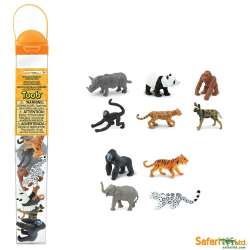 Safari Ltd 100109 Zagrożone gatunki zwierząt lądowych - 10szt. w tubie
