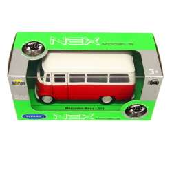 Welly 1:34 Mercedes-Benz O 319 osobowy czerwony z białym dachem - 1