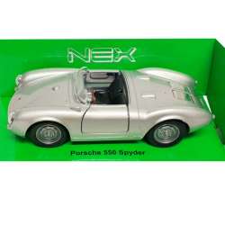 Welly 1:34 Porsche 550 Spyder -srebrny - 2